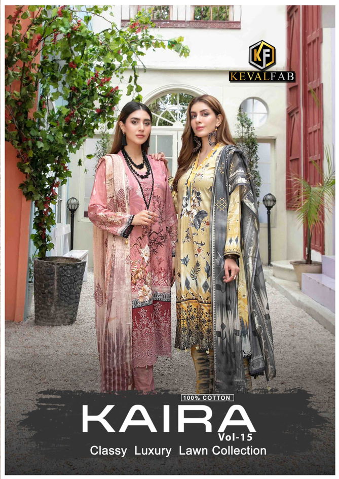 Keval Kaira Vol 15 Karachi Cotton Dress Material Catalog
